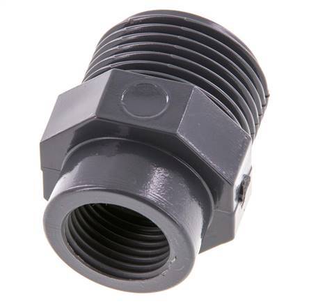 Reducing Ring Rp1/2'' Female x G1'' Male PVC-U 16bar (224.8psi) EN 1452-3 [5 Pieces]