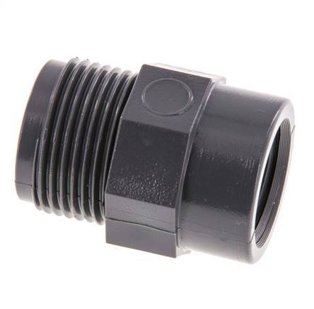 Verloopring Rp1/2'' Binnendraad X G3/4'' buitendraad PVC-U 16bar EN 1452-3 [5 Stuks]
