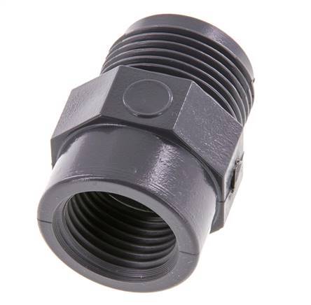 Verloopring Rp1/2'' Binnendraad X G3/4'' buitendraad PVC-U 16bar EN 1452-3 [5 Stuks]