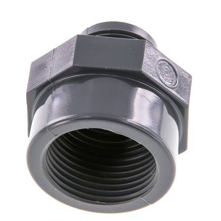 Reducing Adapter G3/4'' Male x Rp1'' Female PVC-U 16bar (224.8psi) EN 1452-3 [2 Pieces]
