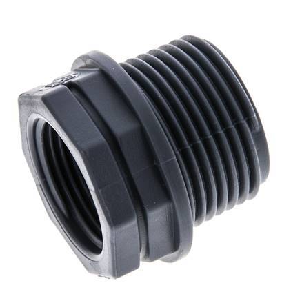Verloopring G3/4'' Binnendraad X G1'' Buitendraad Polypropyleen (PP) 10bar FDA 36mm Hex [2 Stuks]