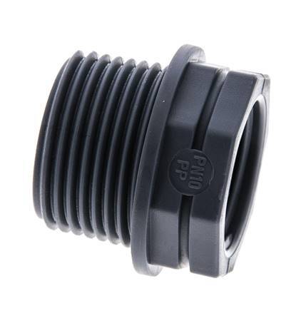 Reducing Ring G3/4'' Female x G1'' Male Polypropylene (pp) 10bar (140.5psi) FDA 36mm Hex [2 Pieces]