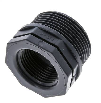 Verloopring G1'' Binnendraad X G1 1/2'' Buitendraad Polypropyleen (PP) 10bar FDA 50mm Hex