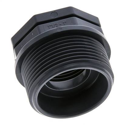 Verloopring G1'' Binnendraad X G1 1/2'' Buitendraad Polypropyleen (PP) 10bar FDA 50mm Hex