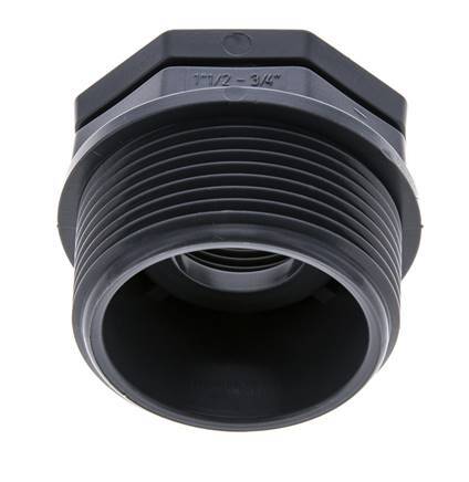 Verloopring G3/4'' Binnendraad X G1 1/2'' Buitendraad Polypropyleen (PP) 10bar FDA 50mm Hex