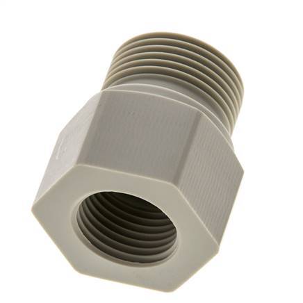Verloopring G1/2'' Binnendraad X G3/4'' Buitendraad Polypropyleen (PP) 10bar FDA 32mm Hex