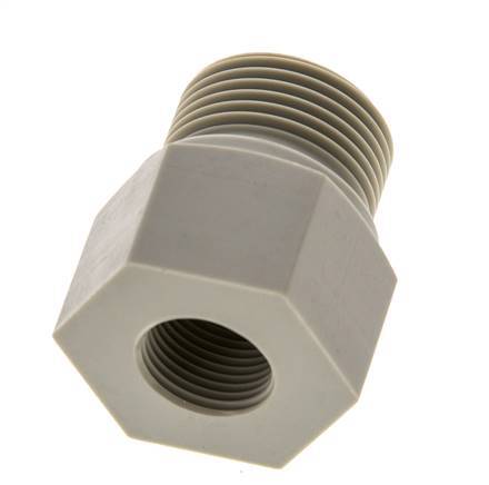 Verloopring G3/8'' Binnendraad X G3/4'' Buitendraad Polypropyleen (PP) 10bar FDA 32mm Zeskant