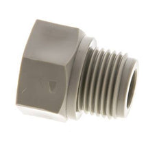 Verloopring G3/8'' Binnendraad X G1/2'' Buitendraad Polypropyleen (PP) 10bar FDA 27mm Zeskant