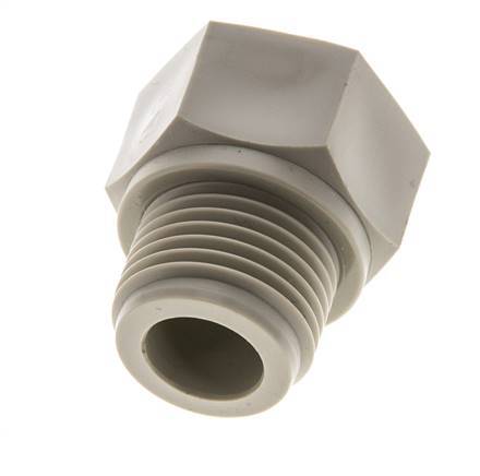 Verloopring G3/8'' Binnendraad X G1/2'' Buitendraad Polypropyleen (PP) 10bar FDA 27mm Zeskant