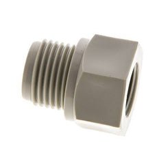 Verloopring G3/8'' Binnendraad X G1/2'' Buitendraad Polypropyleen (PP) 10bar FDA 27mm Zeskant
