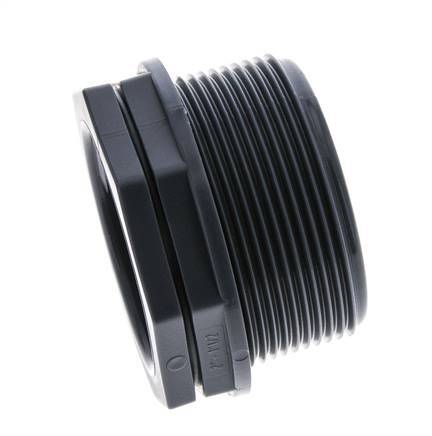 Verloopring G3/4'' Binnendraad X G1'' Buitendraad PVDF 10bar FDA 43mm Hex
