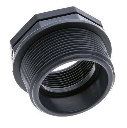 Verloopring G3/4'' Binnendraad X G1'' Buitendraad PVDF 10bar FDA 43mm Hex
