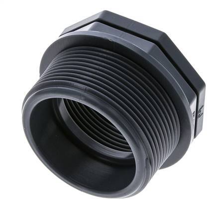 Verloopring G3/4'' Binnendraad X G1'' Buitendraad PVDF 10bar FDA 43mm Hex