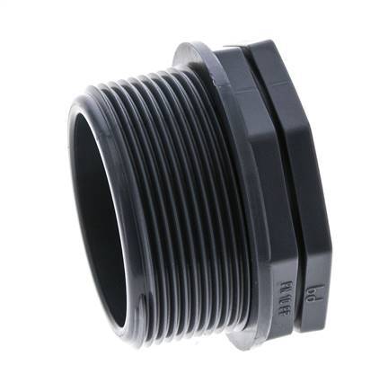 Verloopring G3/4'' Binnendraad X G1'' Buitendraad PVDF 10bar FDA 43mm Hex