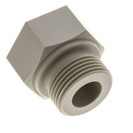 Verloopring G1/2'' Binnendraad X G1'' Buitendraad Polypropyleen (PP) 10bar FDA 43mm Hex