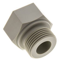 Verloopring G1/2'' Binnendraad X G1'' Buitendraad Polypropyleen (PP) 10bar FDA 43mm Hex