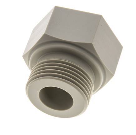 Verloopring G1/2'' Binnendraad X G1'' Buitendraad Polypropyleen (PP) 10bar FDA 43mm Hex