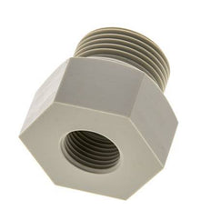 Verloopring G1/2'' Binnendraad X G1'' Buitendraad Polypropyleen (PP) 10bar FDA 43mm Hex