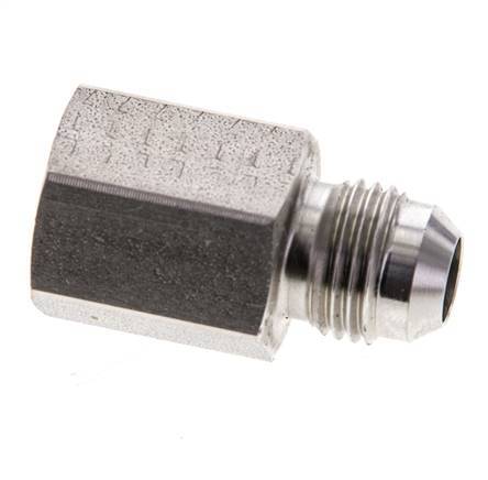 JIC Verloopnippel G1/4'' Binnendraad X UNF 9/16''-18 Buitendraad RVS 275bar