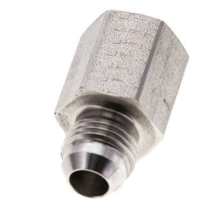JIC Verloopnippel G1/4'' Binnendraad X UNF 9/16''-18 Buitendraad RVS 275bar