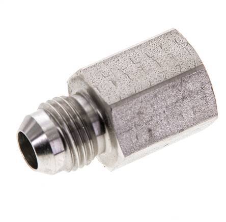 JIC Verloopnippel G1/4'' Binnendraad X UNF 9/16''-18 Buitendraad RVS 275bar