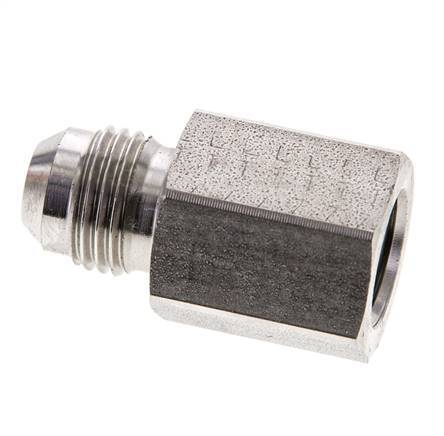 JIC Verloopnippel G1/4'' Binnendraad X UNF 9/16''-18 Buitendraad RVS 275bar