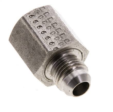 JIC Verloopnippel G3/8'' Binnendraad X UNF 9/16''-18 Buitendraad RVS 275bar