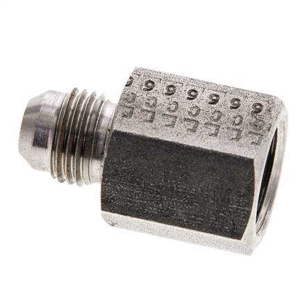 JIC Verloopnippel G3/8'' Binnendraad X UNF 9/16''-18 Buitendraad RVS 275bar
