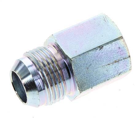 JIC Verloopnippel G1/2'' Binnendraad X UN 1-1/16''-12 Buitendraad Staal 210bar