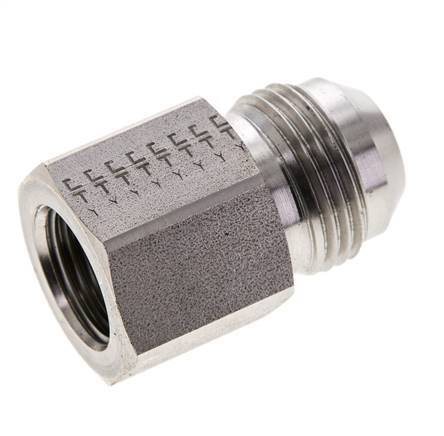 JIC Verloopnippel G1/2'' Binnendraad X UN 1-1/16''-12 Buitendraad RVS 210bar