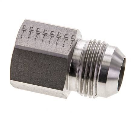JIC Verloopnippel G1/2'' Binnendraad X UN 1-1/16''-12 Buitendraad RVS 210bar