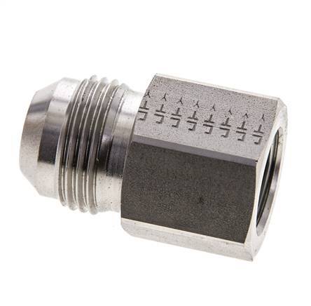 JIC Verloopnippel G1/2'' Binnendraad X UN 1-1/16''-12 Buitendraad RVS 210bar