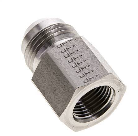 JIC Verloopnippel G1/2'' Binnendraad X UN 1-1/16''-12 Buitendraad RVS 210bar