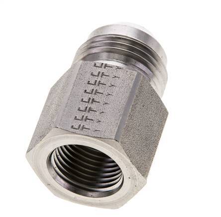 JIC Verloopnippel G1/2'' Binnendraad X UN 1-1/16''-12 Buitendraad RVS 210bar