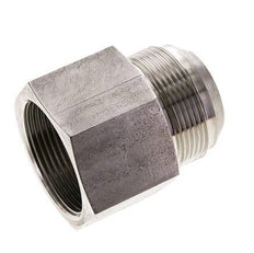 JIC Verloopnippel G1 1/2''-Binnendraad X UN 1-7/8''-12 Buitendraad RVS 105bar