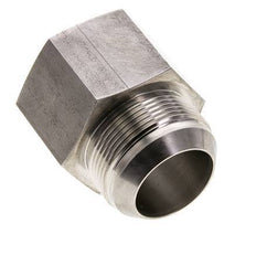 JIC Verloopnippel G1 1/2''-Binnendraad X UN 1-7/8''-12 Buitendraad RVS 105bar
