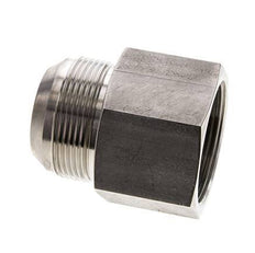 JIC Verloopnippel G1 1/2''-Binnendraad X UN 1-7/8''-12 Buitendraad RVS 105bar