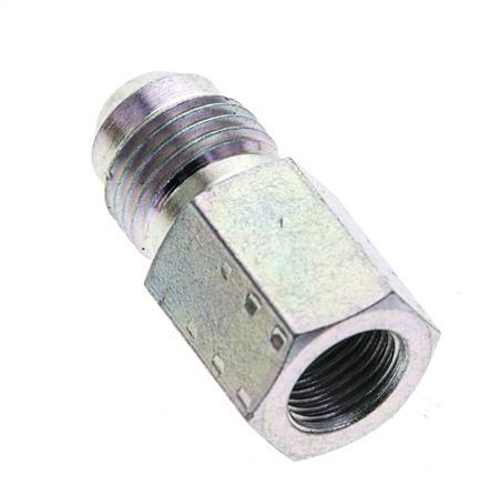 JIC Verloopnippel G1/8'' Binnendraad X UNF 1/2''-20 Buitendraad Staal 275bar