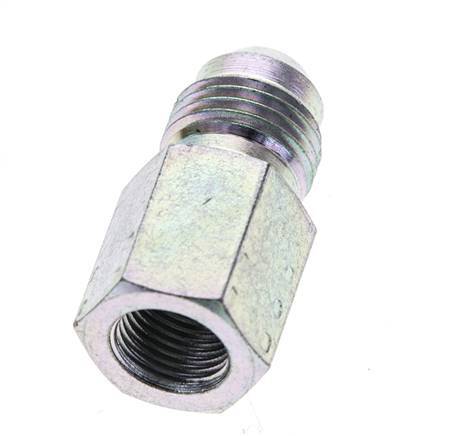 JIC Verloopnippel G1/8'' Binnendraad X UNF 1/2''-20 Buitendraad Staal 275bar