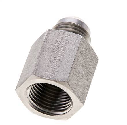 JIC Verloopnippel G1/2'' Binnendraad X UNF 3/4''-16 Buitendraad RVS 275bar