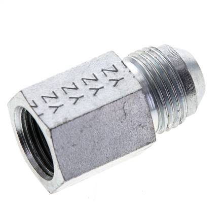 JIC Verloopnippel G3/8'' Binnendraad X UNF 3/4''-16 Buitendraad Staal 275bar