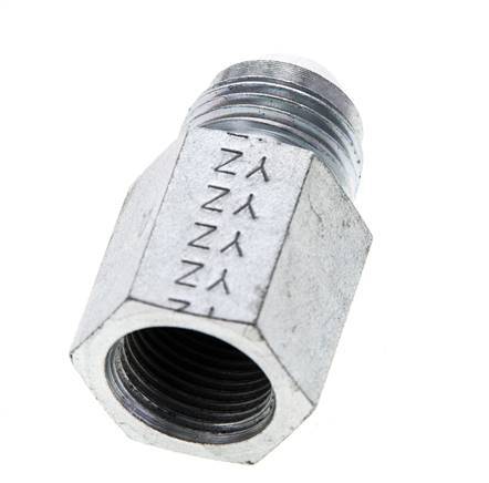 JIC Verloopnippel G3/8'' Binnendraad X UNF 3/4''-16 Buitendraad Staal 275bar