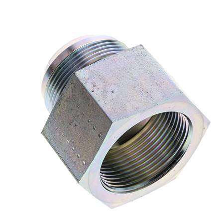 JIC Verloopnippel G1 1/2''-Binnendraad X UN 1-7/8''-12 Buitendraad Staal 105bar