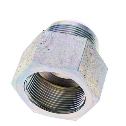 JIC Verloopnippel G1 1/2''-Binnendraad X UN 1-7/8''-12 Buitendraad Staal 105bar