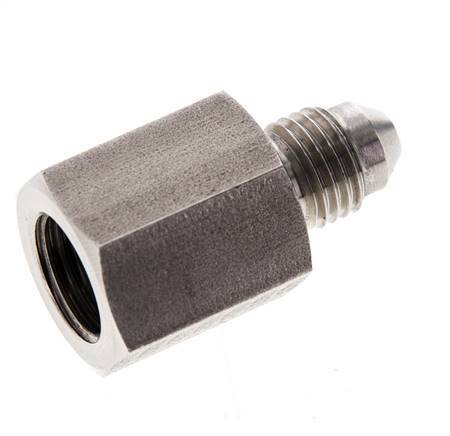JIC Verloopnippel G1/4'' Binnendraad X UNF 7/16''-20 Buitendraad RVS 310bar