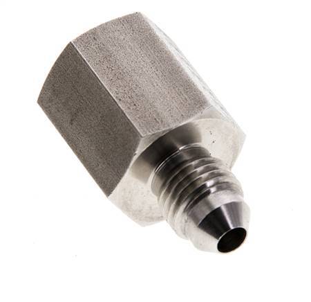 JIC Verloopnippel G1/4'' Binnendraad X UNF 7/16''-20 Buitendraad RVS 310bar