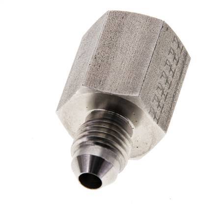 JIC Verloopnippel G1/4'' Binnendraad X UNF 7/16''-20 Buitendraad RVS 310bar