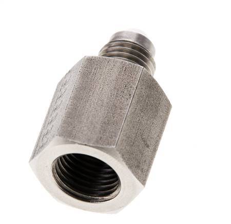 JIC Verloopnippel G1/4'' Binnendraad X UNF 7/16''-20 Buitendraad RVS 310bar