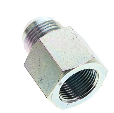 JIC Verloopnippel G3/4'' Binnendraad X UN 1-1/16''-12 Buitendraad Staal 175bar