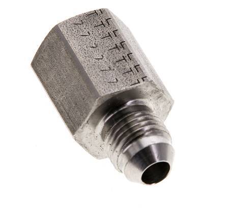 JIC Verloopnippel G1/4'' Binnendraad X UNF 1/2''-20 Buitendraad RVS 275bar